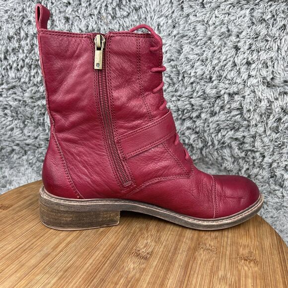 Lucky Brand Leather Ankle Booties Nolan Moto Boots Women's 8 M EU 38 - Picture 5 of 9